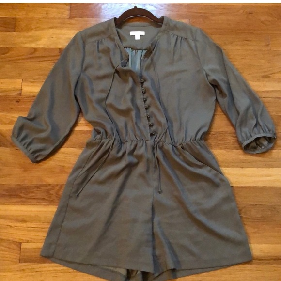 New York & Company Pants - NY&Co Olive Button-Down Romper - Small